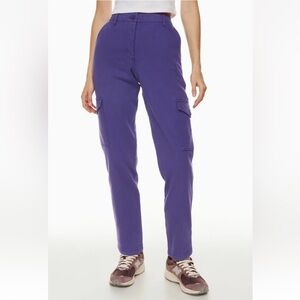 Aritzia- Wilfred free deep violet denim modern Cargo Pants- size 8